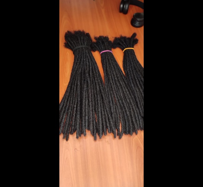 0.8CM AFRO KINKY HUMAN HAIR EXTENSION LOCS 10 pcs per bundle